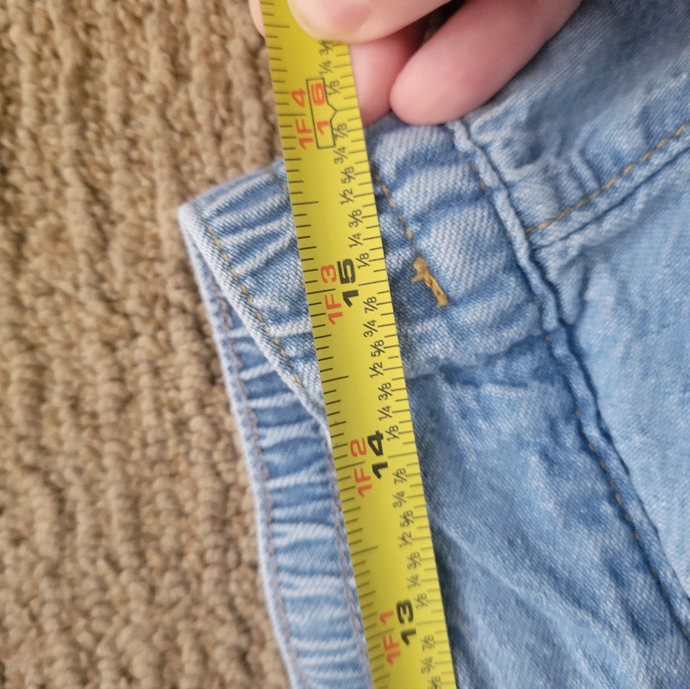 Gap Mid Rise Wide Leg Baggy Cargo Light Jeans, Size 31/12 Loose Fit Pockets. - Picture 12 of 16